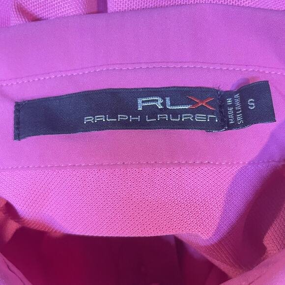 RLX Ralph Lauren Shirt Mens Small Pink Polo Golf Pocket Logo Performance Casual - Picture 3 of 8